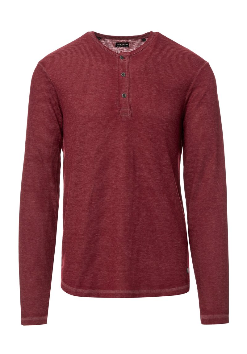 Buffalo David Bitton Kipat Red Long-Sleeve Men’s Top - BM24046