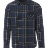 Buffalo David Bitton Sujay Blue Plaid Men's Long Sleeve Shirt - BM24117 Color WHALE