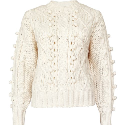 Buffalo David Bitton Larsa Ivory Women's Crew Neck Sweater - SW0021F