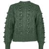 Buffalo David Bitton Larsa Dark Green Women's Crew Neck Sweater - SW0021F