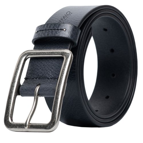 Buffalo David Bitton Textured Full Grain Black Buffalo Leather Belt - BB1002C04 Color BLACK