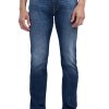 Buffalo David Bitton Straight Six Veined and Crinkled Jeans - BM22828 Color INDIGO