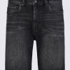 Buffalo David Bitton Relaxed Straight Dean Men's Denim Shorts in Crinkled Black - BM22849 Color BLACK