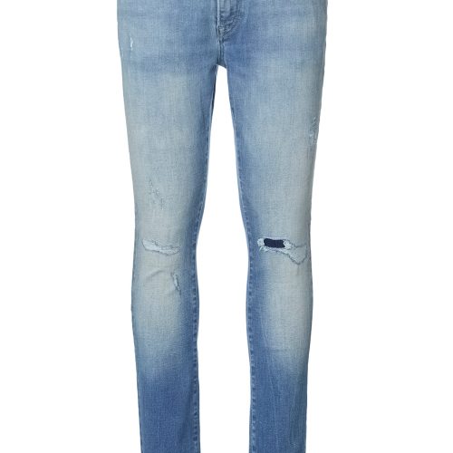 Buffalo David Bitton Skinny Max Contrasted and Veined Jeans - BM22860 Color INDIGO