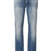 Buffalo David Bitton Straight Six Veined and Contrasted Men’s Jeans - BM22861 Color INDIGO