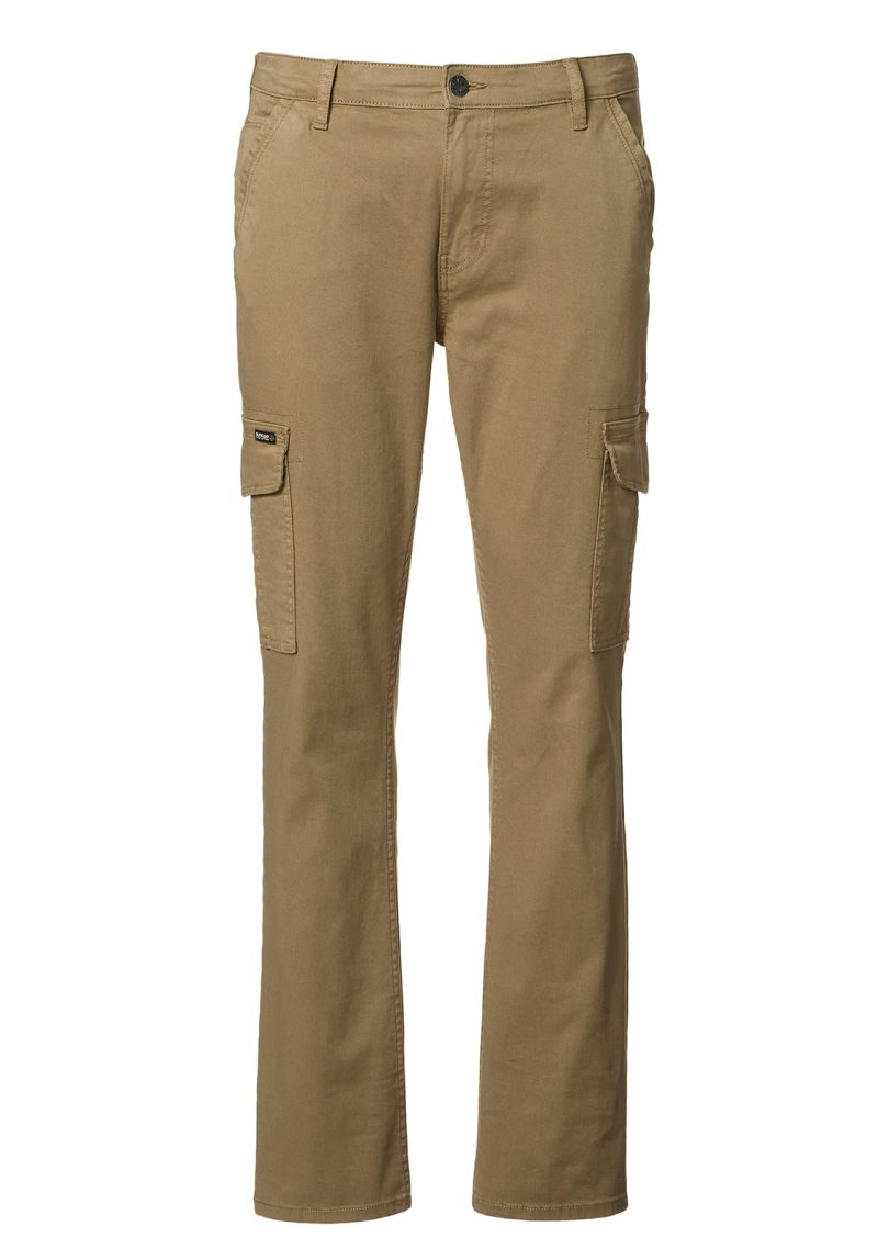 Buffalo David Bitton Cargo Joe Dark Beige Men's Straight Leg Pants - BM22929 Color DARK BEIGE