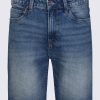 Buffalo David Bitton Relaxed Straight Dean Men's Denim Shorts in Vintage and Contrasted Blue - BM22968 Color INDIGO