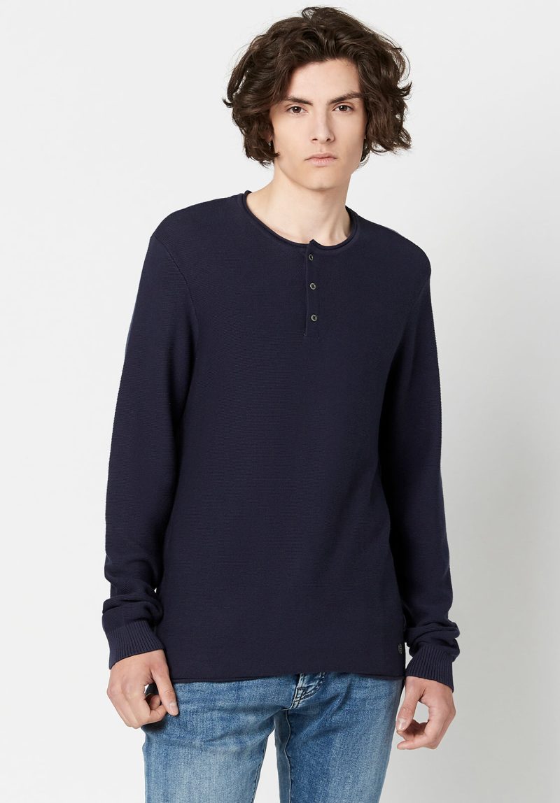 Buffalo David Bitton Wamill Cotton Henley - BM23691