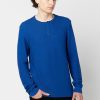 Buffalo David Bitton Wamill Cotton Henley - BM23691 Color TRUE BLUE