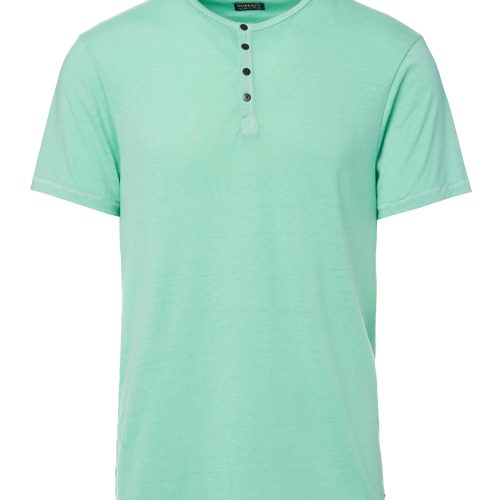 Buffalo David Bitton Buttoned Henley Kasum T-Shirt - BM23835