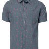 Buffalo David Bitton Short Sleeves Suma Denim Blue Slim Shirt - BM23892