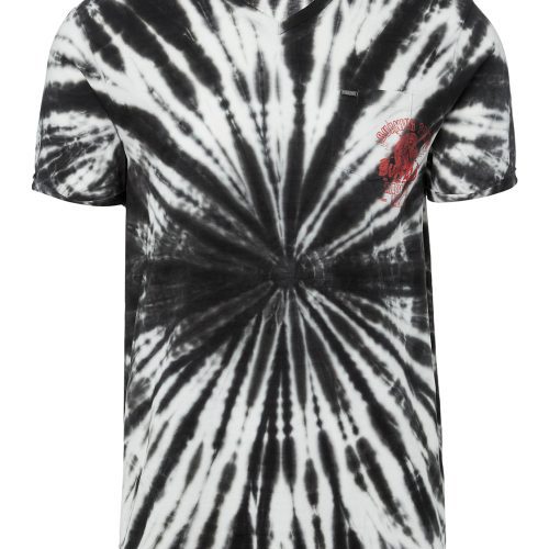 Buffalo David Bitton Kolis Tie Dye Black & White T-Shirt - BM23933