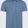 Buffalo David Bitton Kasper Men's Short Sleeve Polo in Mirage Blue - BM24233 Color MIRAGE