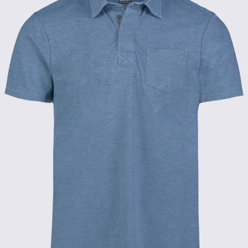 Buffalo David Bitton Kasper Men's Short Sleeve Polo in Mirage Blue - BM24233 Color MIRAGE