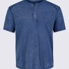 Buffalo David Bitton Kitte Men's Henley T-shirt in Whale Blue - BM24245 Color