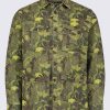 Buffalo David Bitton Jicama Men's Shirt Jacket in Sphagnum Green Print - BM24340 Color