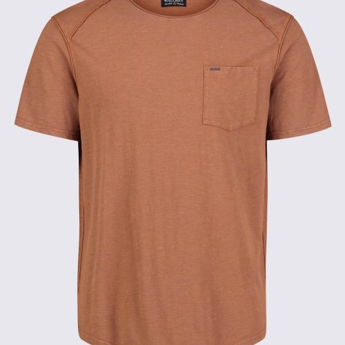 Buffalo David Bitton Kamizo Men's Pocket T-shirt in Mocha Brown - BM24346 Color