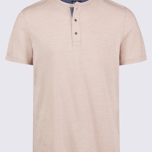 Buffalo David Bitton Kandy Men's Short Sleeve Henley, Tan - BM24387 Color