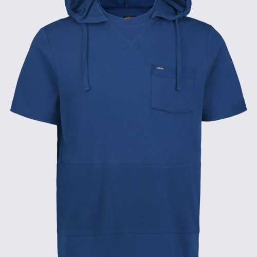 Buffalo David Bitton Katoni Men's Short Sleeve Hoodie, Navy - BM24489 Color