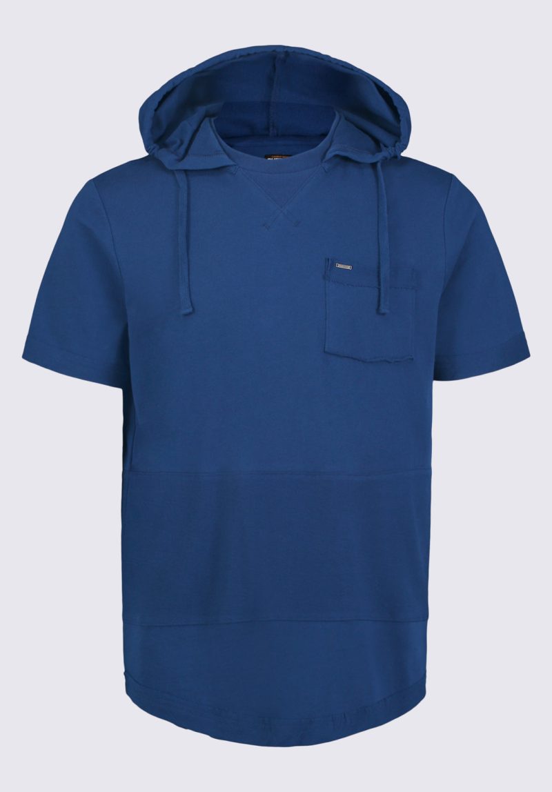 Buffalo David Bitton Katoni Men's Short Sleeve Hoodie, Navy - BM24489 Color