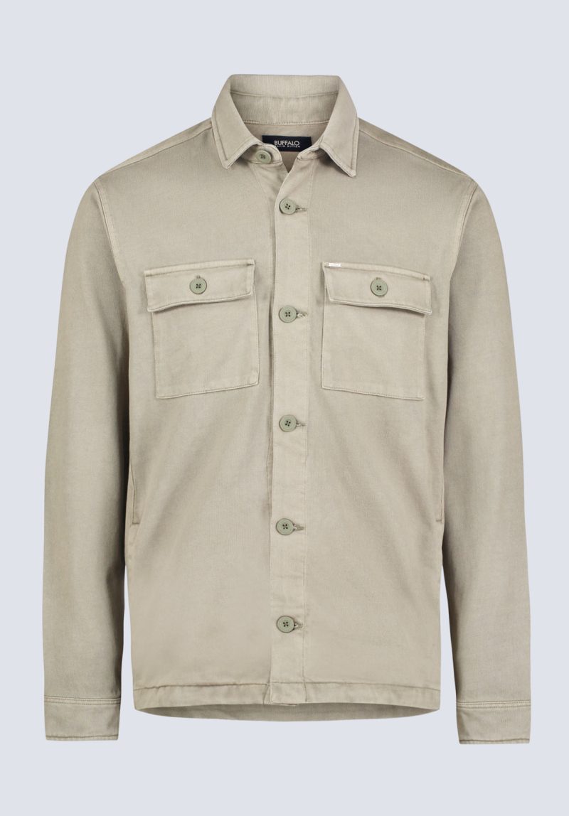 Buffalo David Bitton Salto Men's Utility Button-Up Shirt Jacket, Army green - BM24497