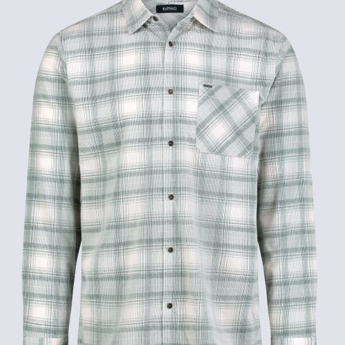 Buffalo David Bitton Satro Men's Plaid Button-Up Shirt, Green - BM24498