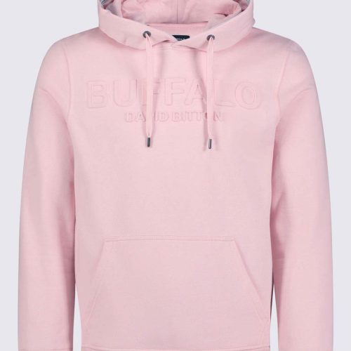 Buffalo David Bitton Fadol Men's Fleece Hoodie in Shell Pink  - BPM13610V Color