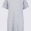 Buffalo David Bitton Delfina Women's T-Shirt Dress, Grey and White Striped - KD0006S Color