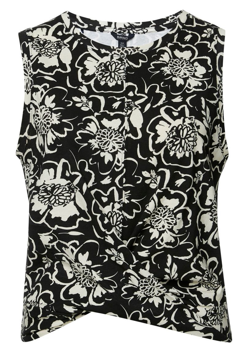 Buffalo David Bitton Karissa Flower Print Cross-Front Women’s Tank Top - KT0038S