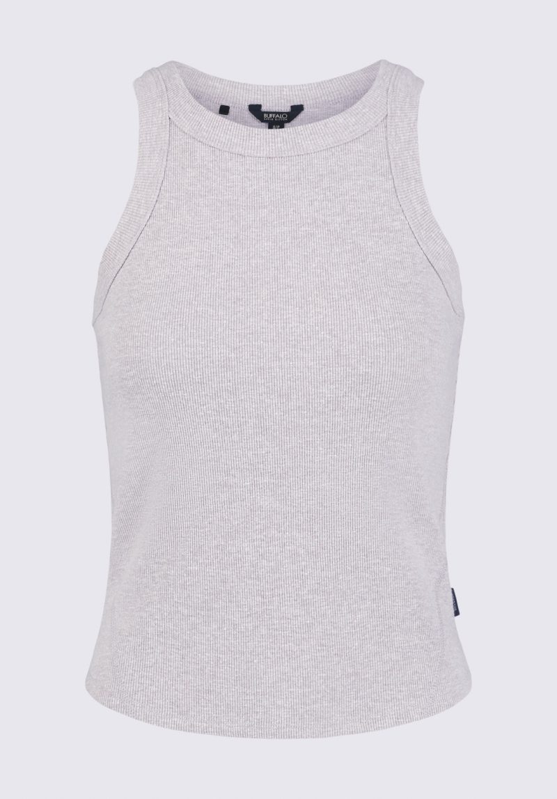 Buffalo David Bitton Regine Women's Ribbed Tank Top, Heather Grey - KT0141S Color