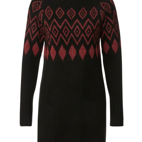 Buffalo David Bitton Massima Black Women's Long Sleeve Mock Neck Sweater Dress - SD0001H