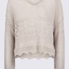 Buffalo David Bitton Cornelia Women's Crochet Cropped Sweater, Tan - SW0056S Color