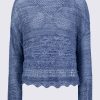 Buffalo David Bitton Cornelia Women's Crochet Cropped Sweater, Denim Blue - SW0056S Color