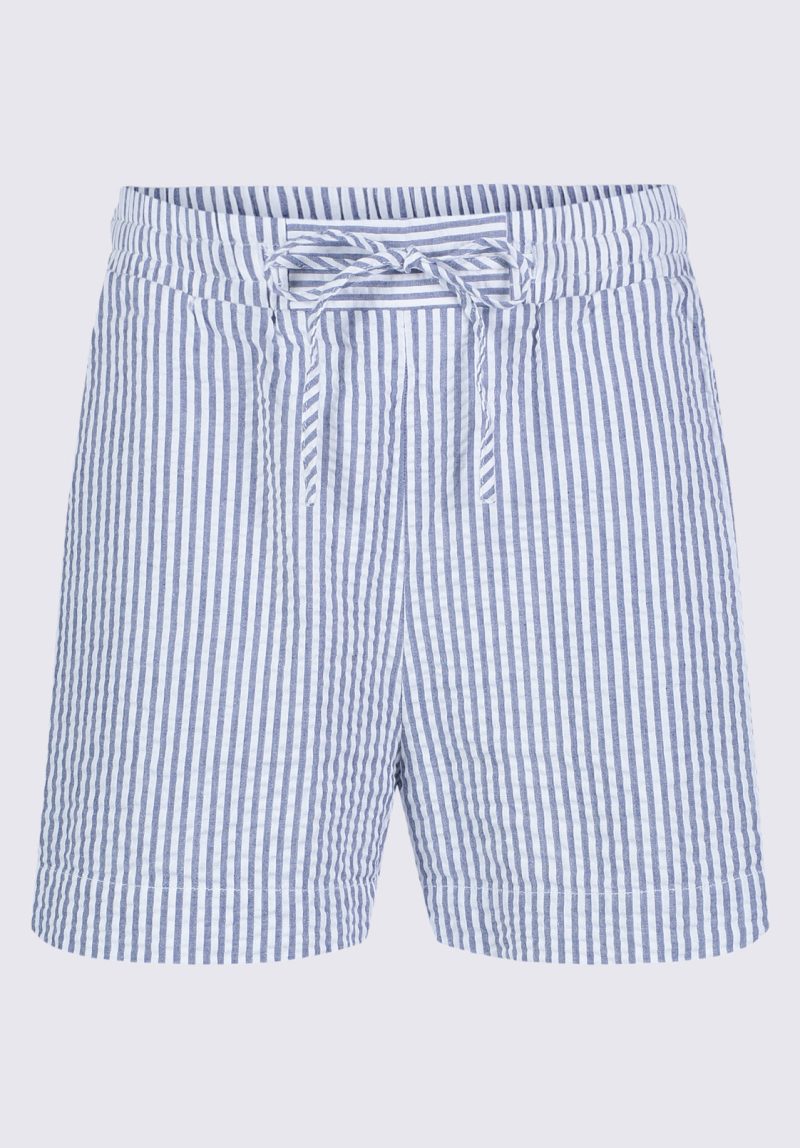 Buffalo David Bitton Ludovica Women's Seersuck Shorts, Blue Stripes - WB0006S Color