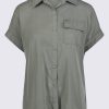 Buffalo David Bitton Milly Women's Short Sleeve Shirt, Khaki - WT0132S Color