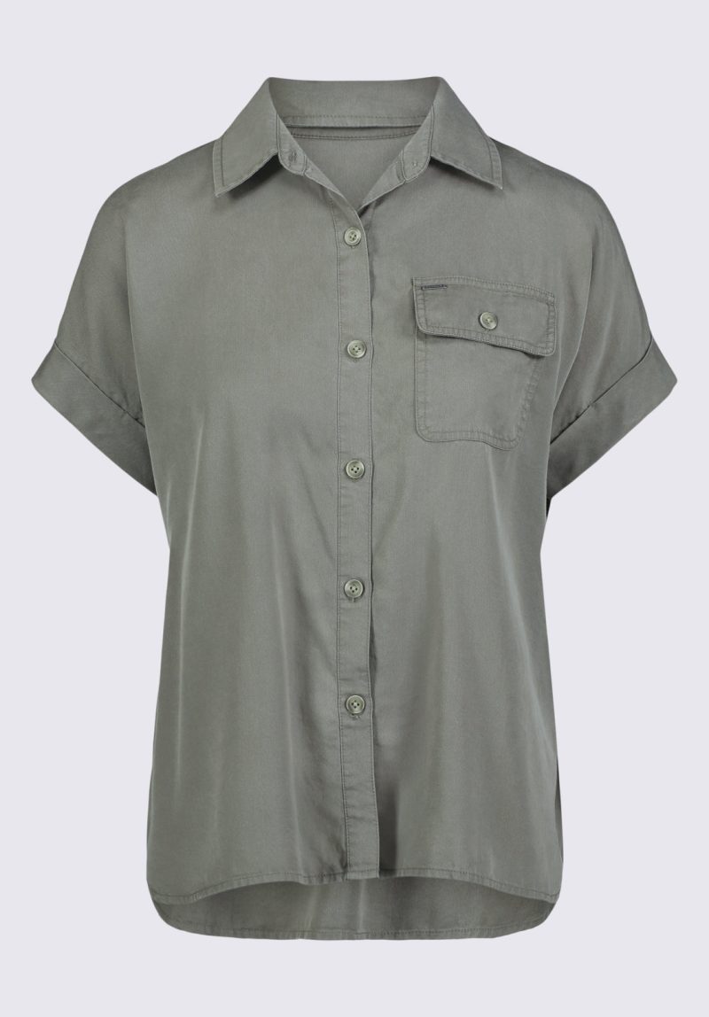 Buffalo David Bitton Milly Women's Short Sleeve Shirt, Khaki - WT0132S Color