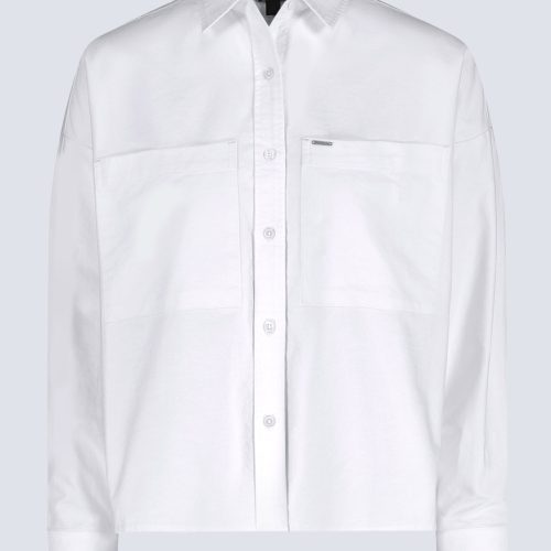 Buffalo David Bitton Twyla Women's Boxy Button-Up Shirt, White - WT0170H